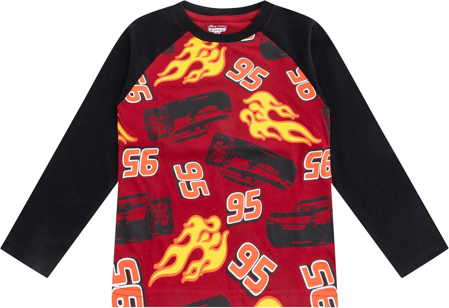 Disney Cars Lightning McQueen Boys 3 Pack Long Sleeve Shirt for Toddler and Big Kids