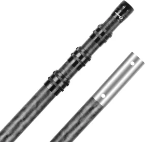 DOBEN Carbon Fiber Pool Pole, 15 Foot Telescoping Swimming Pool Cleaning Pole, Telescopic Pool Poles 4.6 to 15 FT, Professional Poles for Skimmer Net, Brush, Vacuum Head 15FT