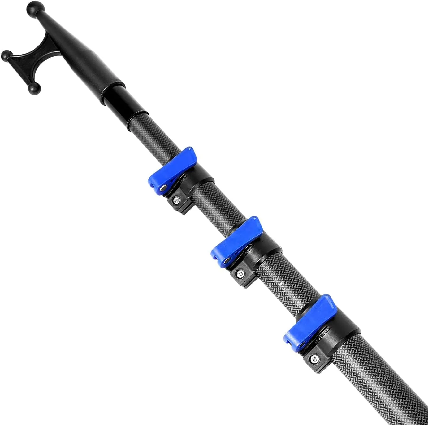DOBEN Carbon Fiber Telescoping Boat Hook, Boat Hooks for Docking with Telescoping Extension Pole, Lightweight and Sturdy Push Pole with 3/4" Thread Boating Accessories