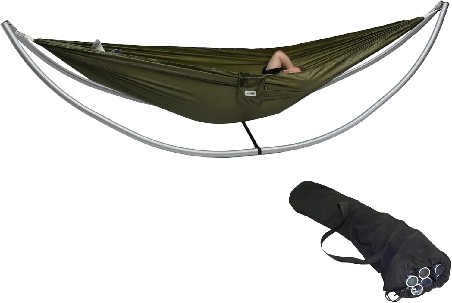 Drifter Hammock Frame Fits Most 10' Packing Hammocks, 350 lbs Capacity with Portable Carrying Bag with Shoulder Strap Perfect for Camping Beach Summer Patio