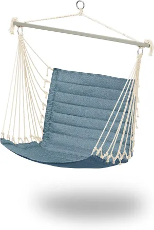 Duck Covers Weekend Quilted Hammock Chair, 27 x 49 x 39.5 Inch, Blue Shadow