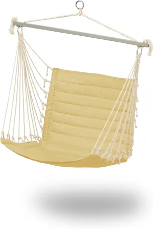Duck Covers Weekend Quilted Hammock Chair, 27 x 49 x 39.5 Inch, Straw