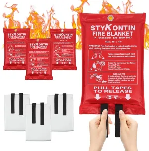 Emergency Fire Blanket for Home and Kitchen Fire Extinguishers for The House Fiberglass Fire Blankets Emergency for Home Fireproof Blanket Fire Retardant Blankets Grease Spray (3, 40×40 inch)