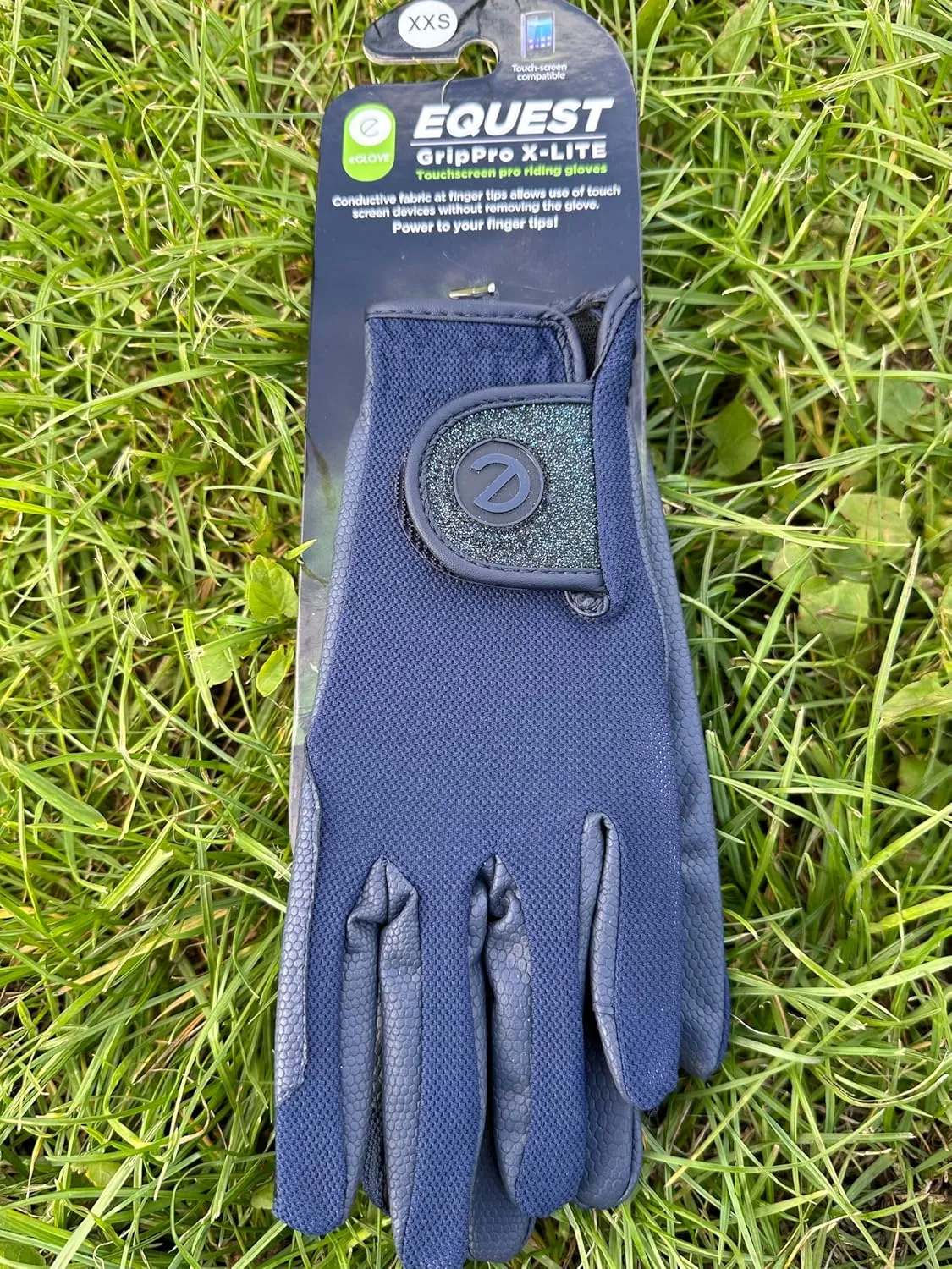 eQUEST GripPro X-LITE Horse Riding Gloves - Lightweight, Breathable, Grippy Non-Slip Material - Comfort Mesh Back - Touchscreen Gloves