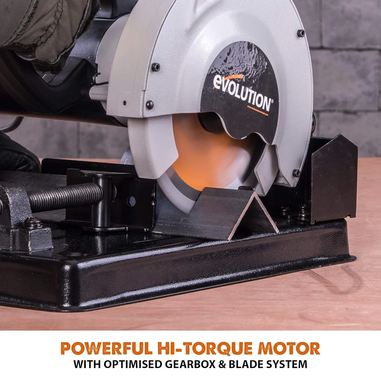 Evolution Power Tools RAGE4 7-1/4-Inch TCT Multipurpose Cutting Chop Saw, Orange