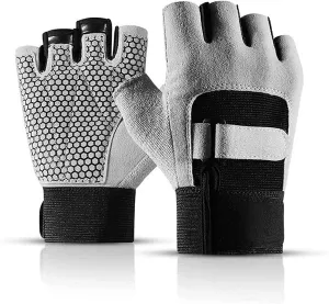Finger Gloves Sport Gloves Bicycle Riding Gloves Men and Women Models Anti-Skid Shock Absorbers Summer Half-Finger Gloves Sports Fitness Protective Gloves (Size : C(XL))