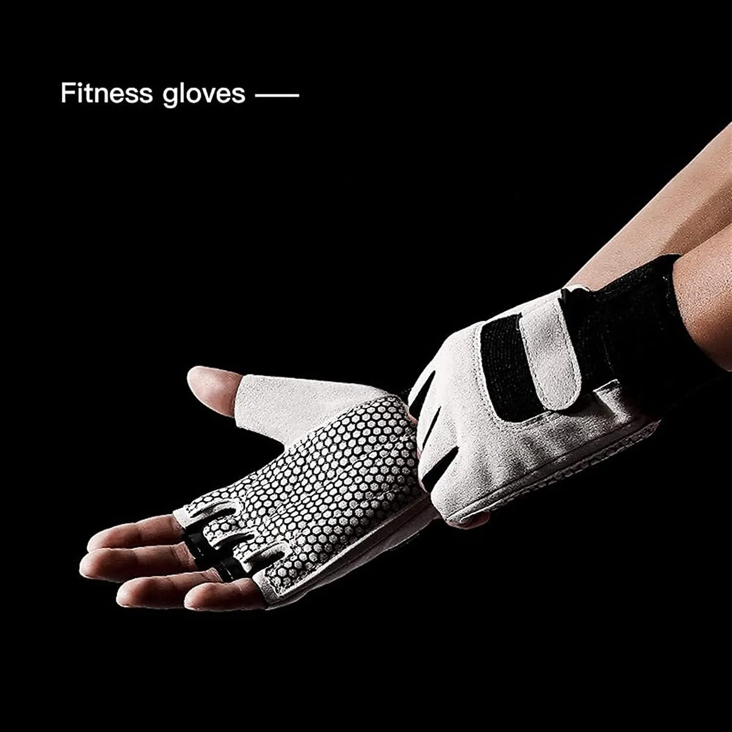 Finger Gloves Sport Gloves Bicycle Riding Gloves Men and Women Models Anti-Skid Shock Absorbers Summer Half-Finger Gloves Sports Fitness Protective Gloves (Size : C(XL))