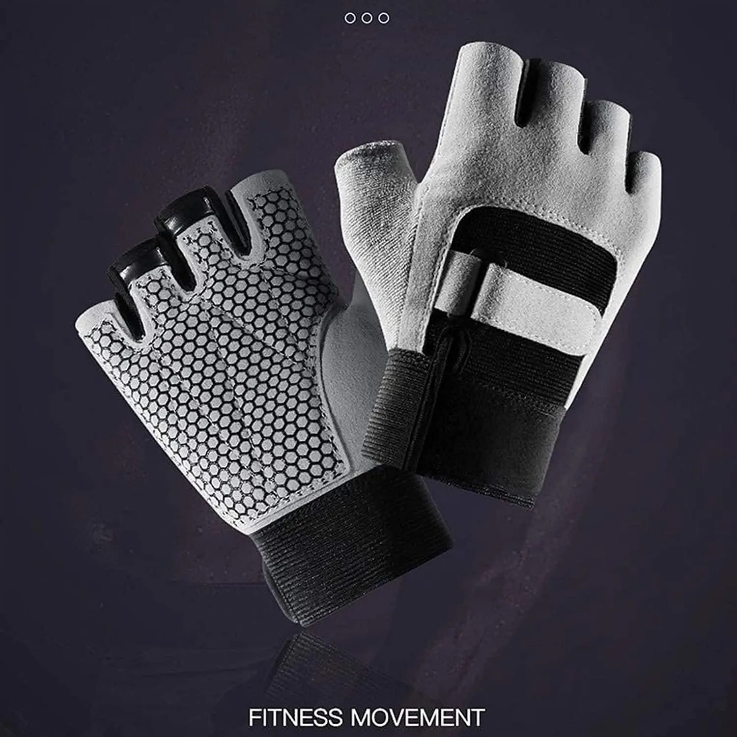 Finger Gloves Sport Gloves Bicycle Riding Gloves Men and Women Models Anti-Skid Shock Absorbers Summer Half-Finger Gloves Sports Fitness Protective Gloves (Size : D(XL))