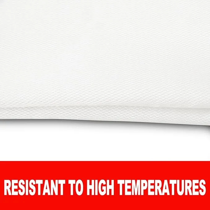 Fire Blanket (39" x 39") Fiberglass Emergency Fireproof Gear, Flame Retardant Protection for Home and Kitchen with Hook and Gloves.
