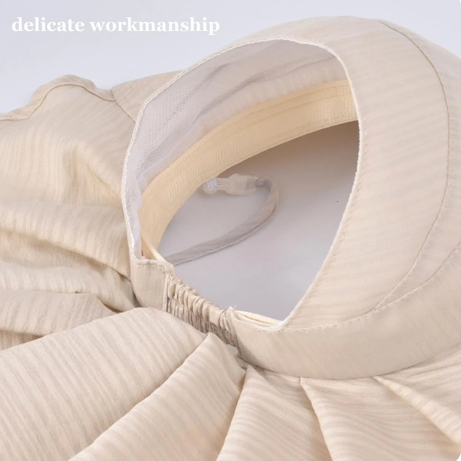 Fishing Hat with Neck Shield Open Top Breathable Packable Sun Hat for Women