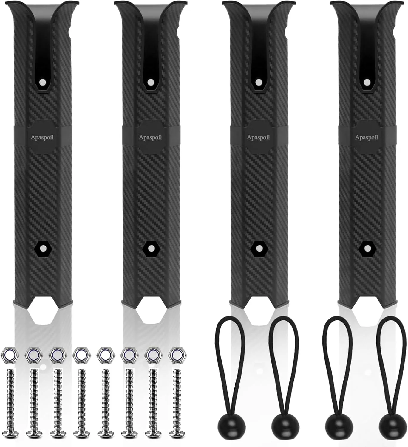 Fishing Rod Holders, 4 Pack Fishing Rod Racks Fishing Pole Holders Side-Mount with Screws for Boat