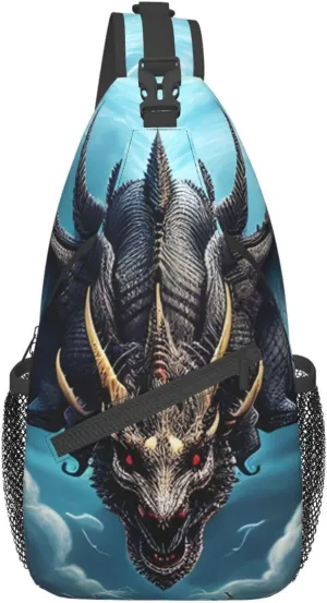 Flying Dragon Chest Bag Crossbody Bag. Rugged And Durable, High Storage Capacity. Adjustable Strap Length.