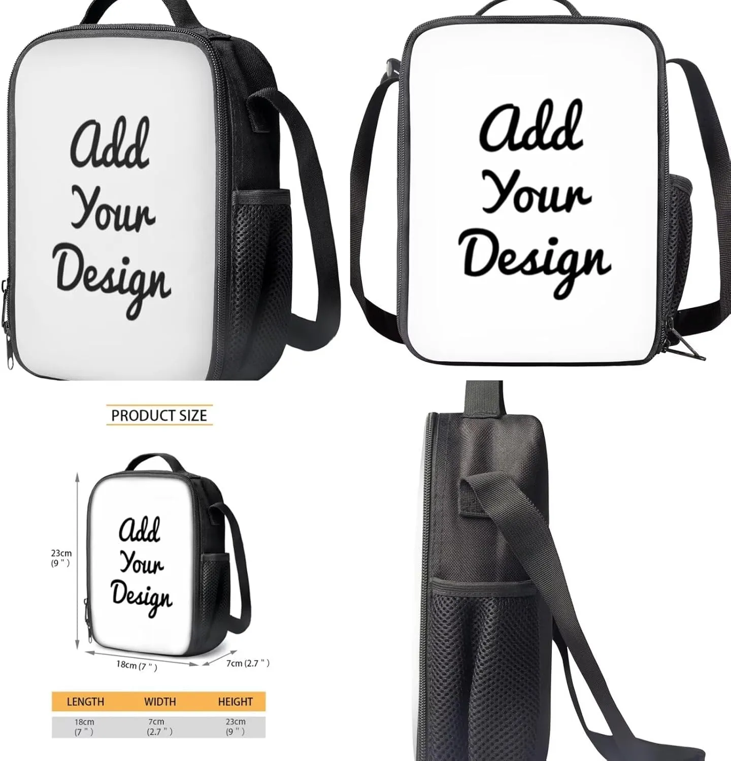 FOR U DESIGNS Personalized Kids Backpack and Lunchbox Lightweight Trendy Custom School Bag with Water Bottle Holder 4 Pcs Customized Bookbag for Boys
