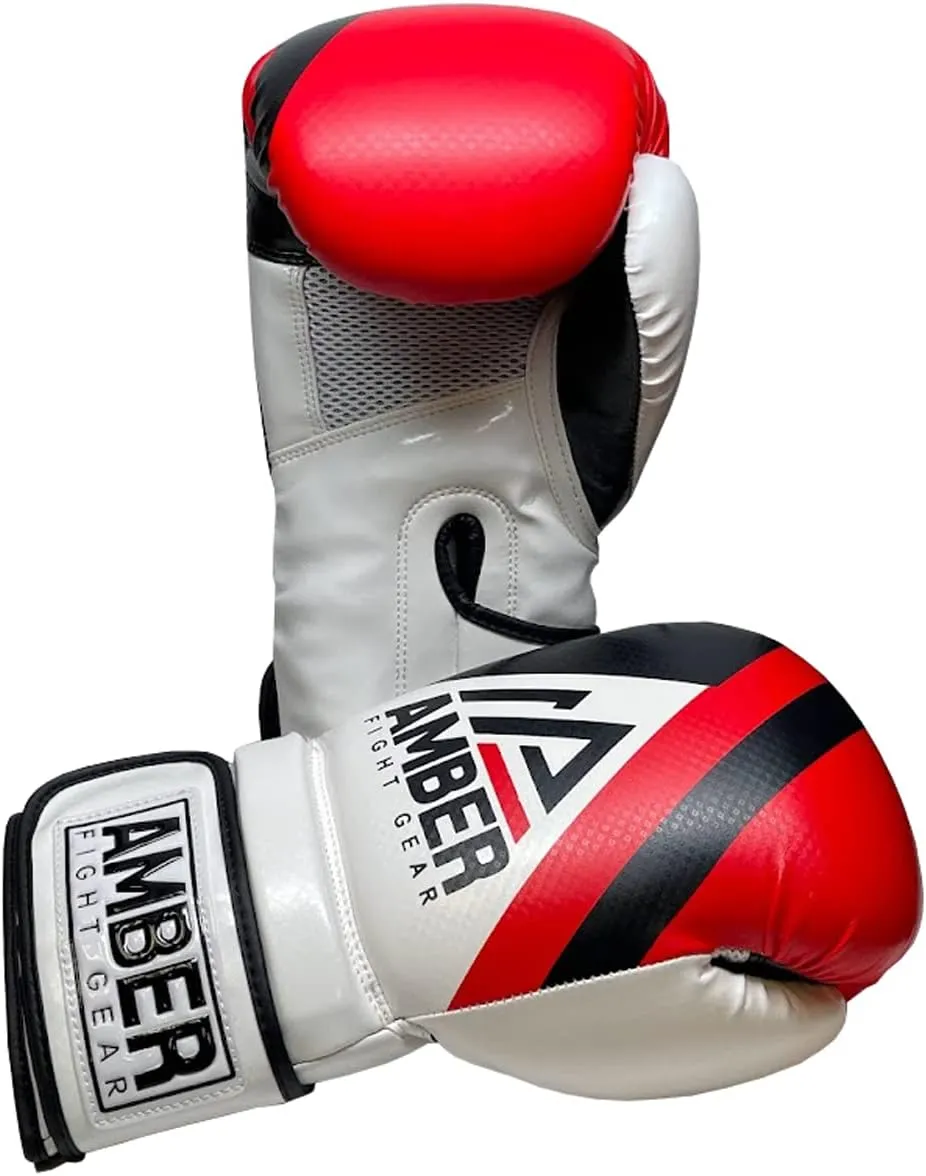 Fury Boxing Gloves - Kickboxing, Muay Thai Training Gloves, Sparring Punching Bag Mitts, Durable PU, Shock-Absorbing Foam Core, Non-Slip Wrist Support, Multi-Sport Glove