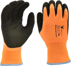 G & F Products Waterproof cold weather Double Coated Windproof HPT Plam and Fingers Acrylic Terry inner