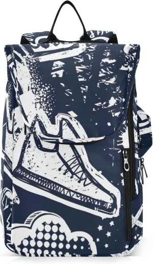 GAIGEO Cool Street Basketball Grey Tennis Backpack, Expandable Tennis Bag 2 Rackets, Sandwich Mesh Back, Breathable not Stuffy