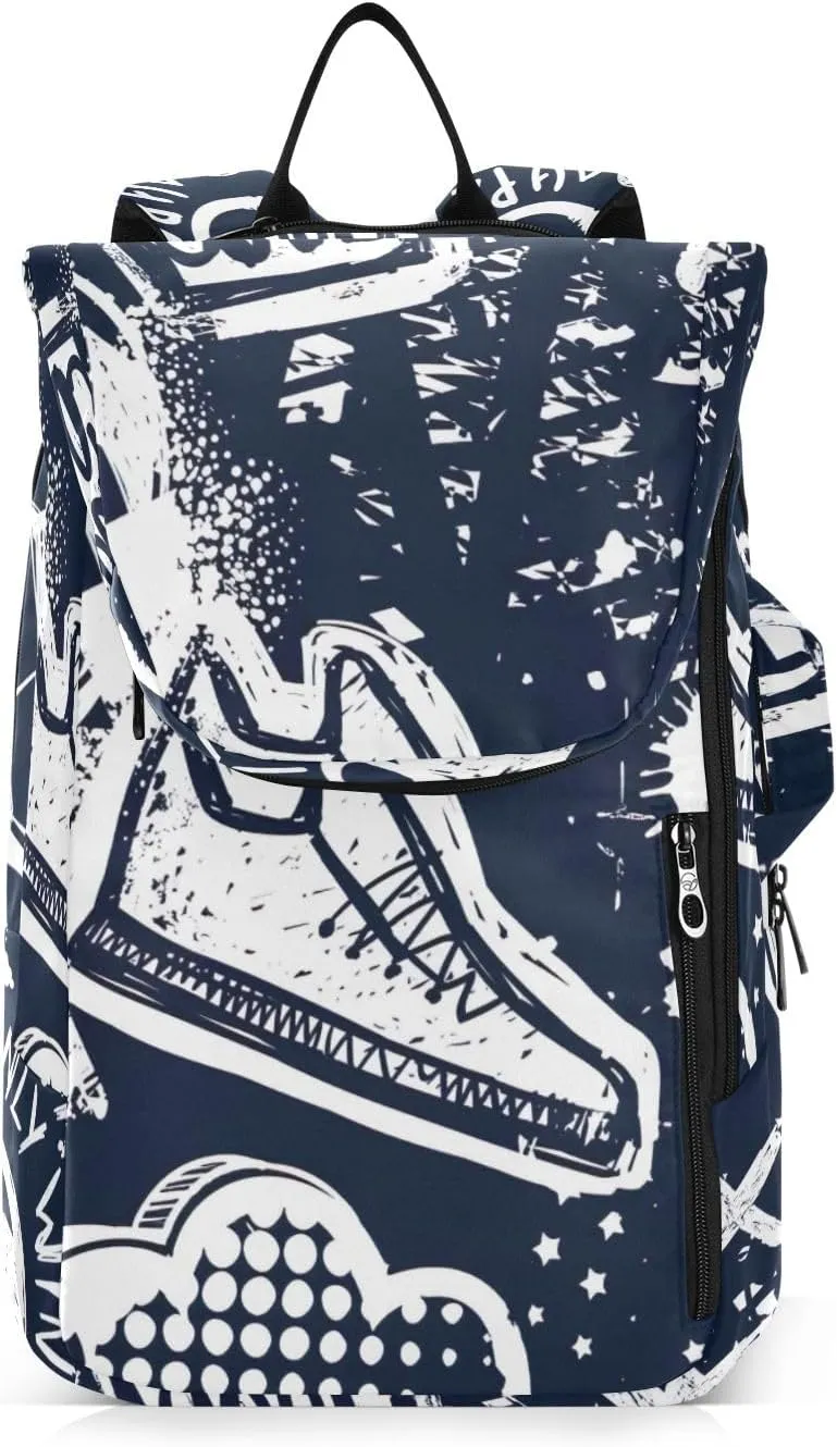 GAIGEO Cool Street Basketball Grey Tennis Backpack, Expandable Tennis Bag 2 Rackets, Sandwich Mesh Back, Breathable not Stuffy