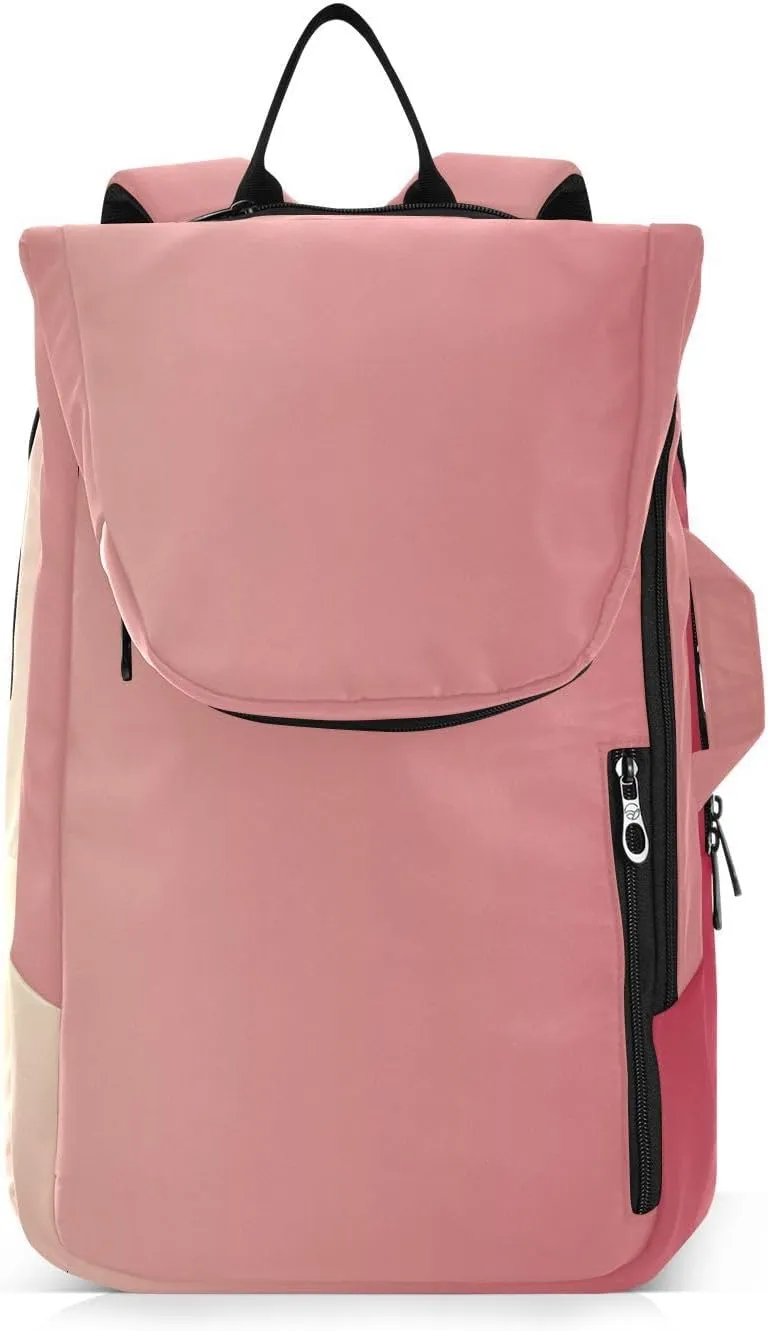 GAIGEO Pink Glitter Tennis Racket Backpack, Multilayer Design Pickle Ball Bag, Sports and Daily Use