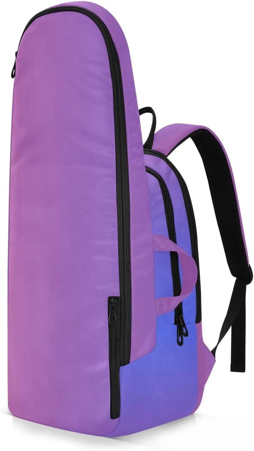 GAIGEO Pink Green Gradient Pickleball Bag, Large Space Pickleball Bags for Women, Durable Polyester, Printing Design