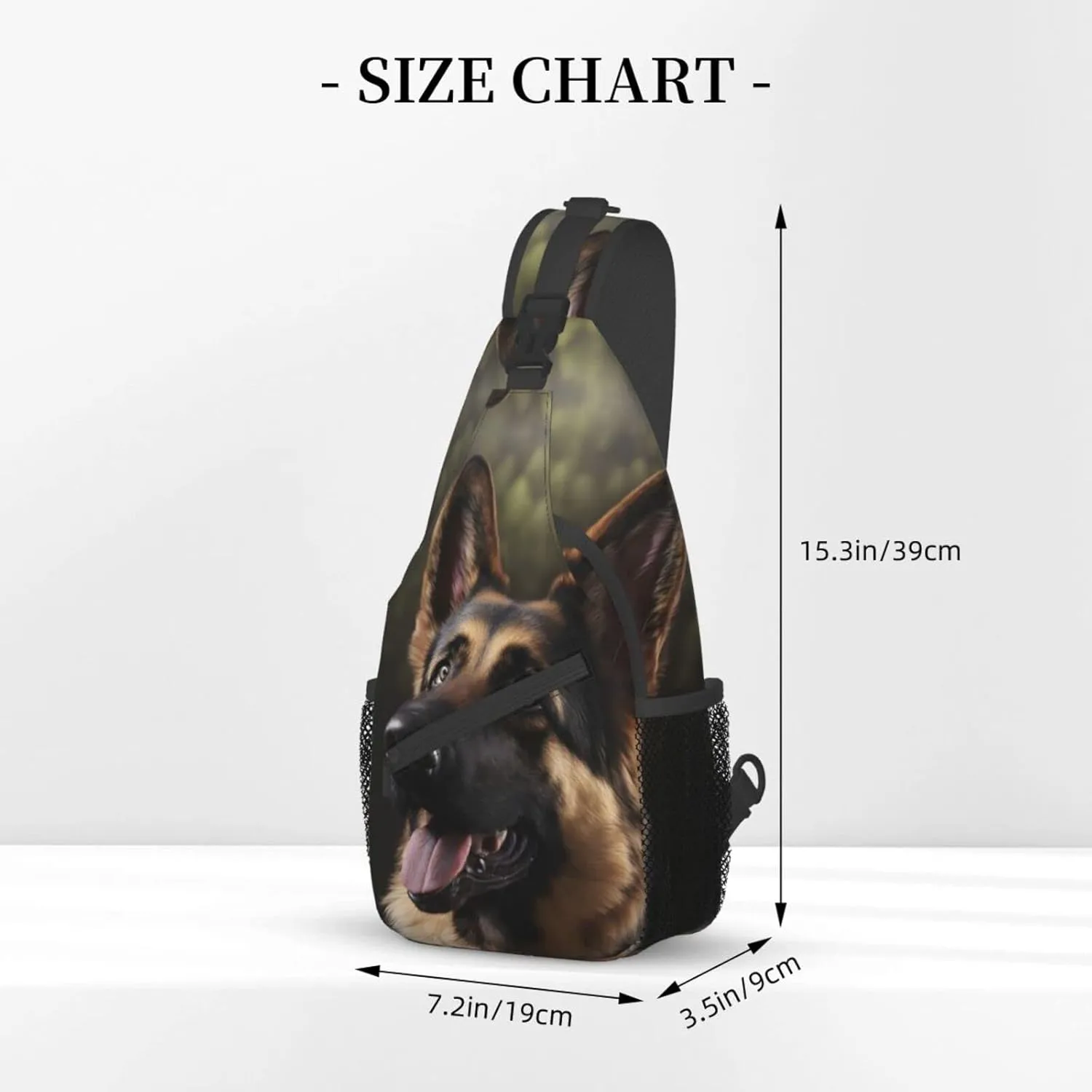 German-Shepherd Outdoor Cross-body Shoulder Bag, Unisex Backpack For Women Men Young Hiking Travel