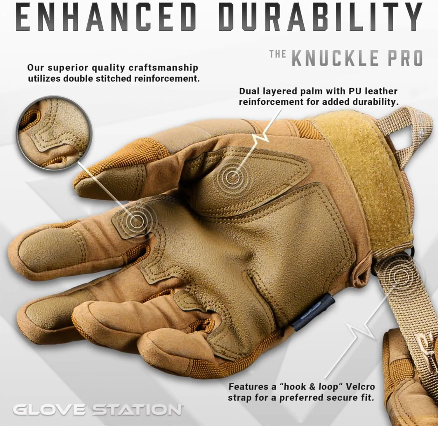 Glove Station - Tactical Shooting Hard Knuckle Gloves for Men and Woman with Touchscreen Fingers - Durable and Comfortable Hand-Gear for Outdoor Work Shooting and Hunting