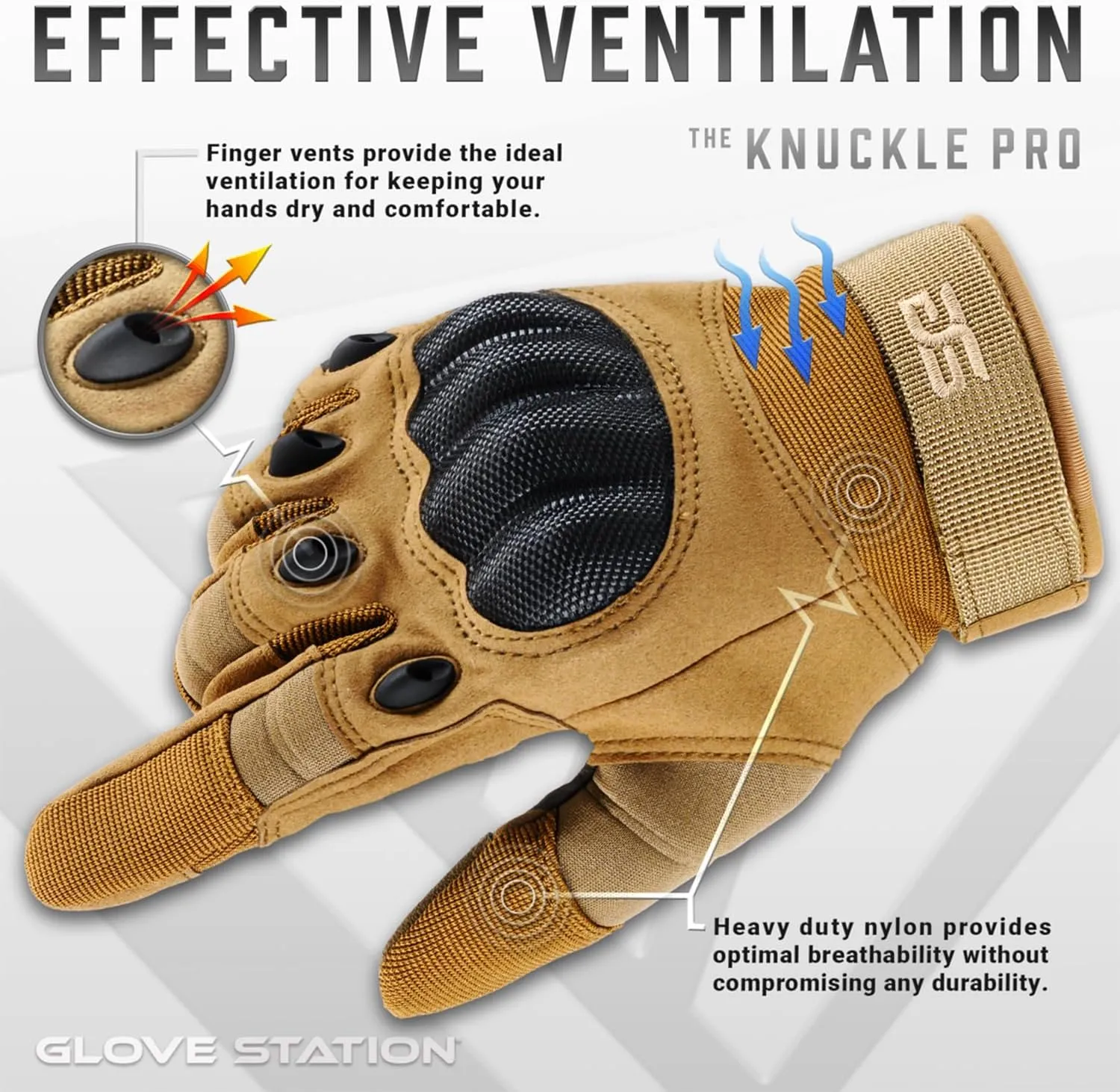 Glove Station - Tactical Shooting Hard Knuckle Gloves for Men and Woman with Touchscreen Fingers - Durable and Comfortable Hand-Gear for Outdoor Work Shooting and Hunting