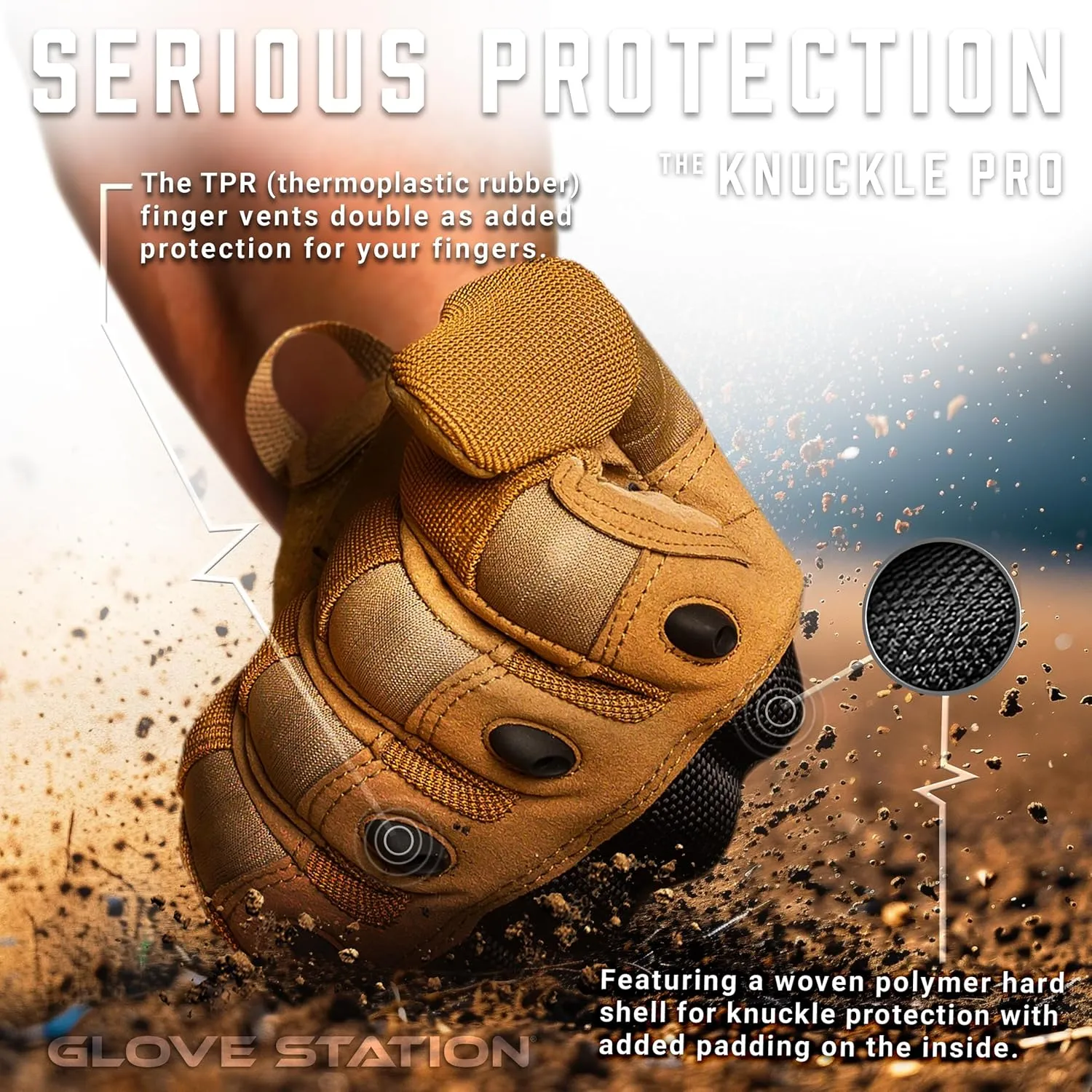Glove Station - Tactical Shooting Hard Knuckle Gloves for Men and Woman with Touchscreen Fingers - Durable and Comfortable Hand-Gear for Outdoor Work Shooting and Hunting