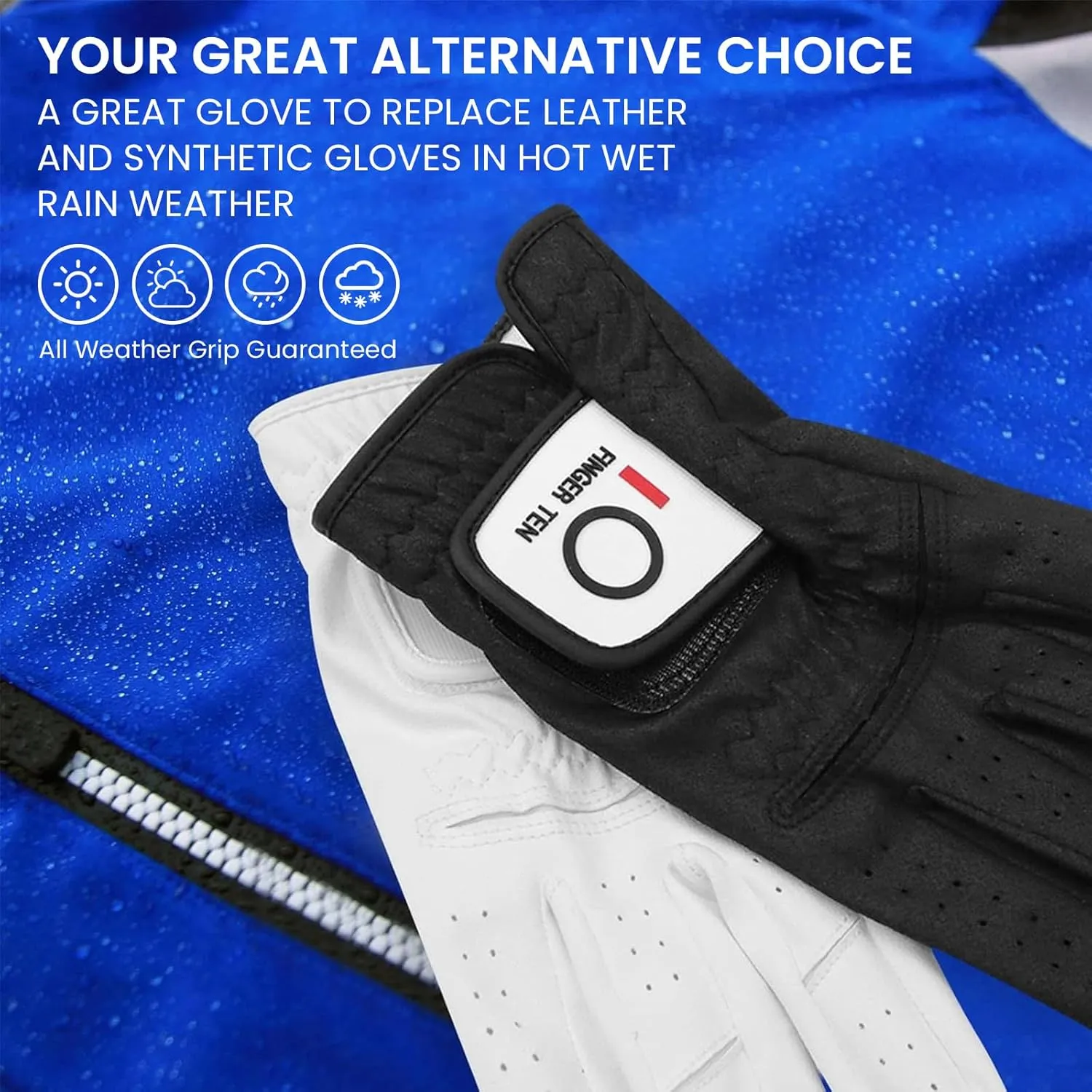 Golf Gloves Men Value 10 Pack Left Hand for Right Handed Golfer, Mens Glove with Gift Box All Weather Grip Soft Breathable