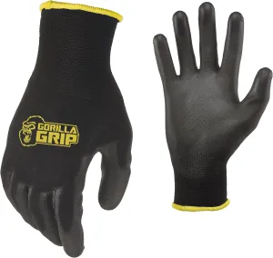 Gorilla Grip Slip Resistant Work Gloves 5 Pack, Medium