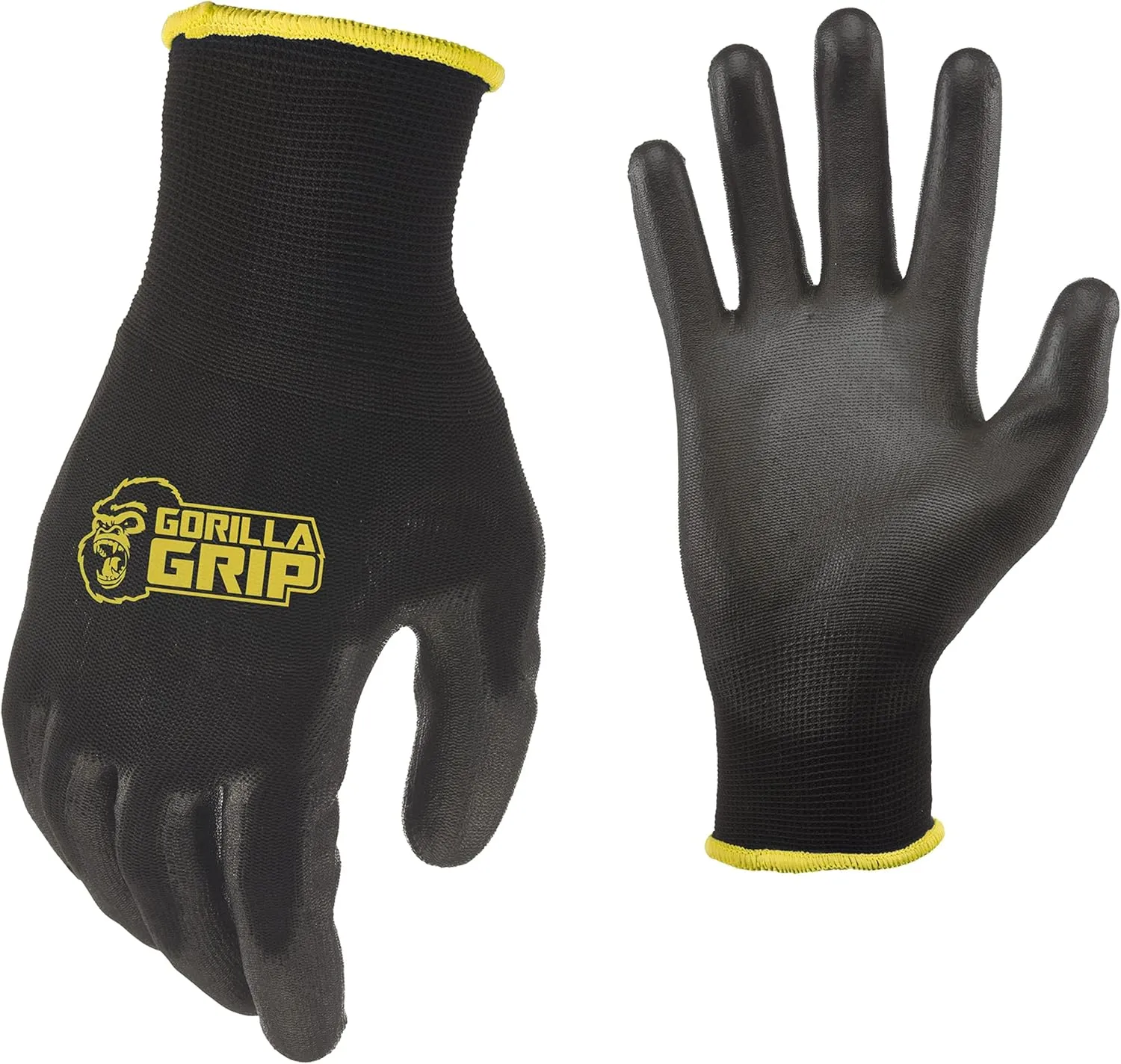 Gorilla Grip Slip Resistant Work Gloves 5 Pack, Medium