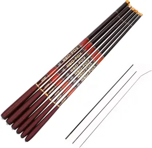 Goture//Telescopic Tenkara Fishing Rod//Ultralight Travel Fishing Rod,Portable Collapsible Bass Crappie Rod,1 Piece Carbon Fiber Inshore Stream Trout Pole 10 12 15 18 21 24 Free Tip Set(Top 3 Segment)