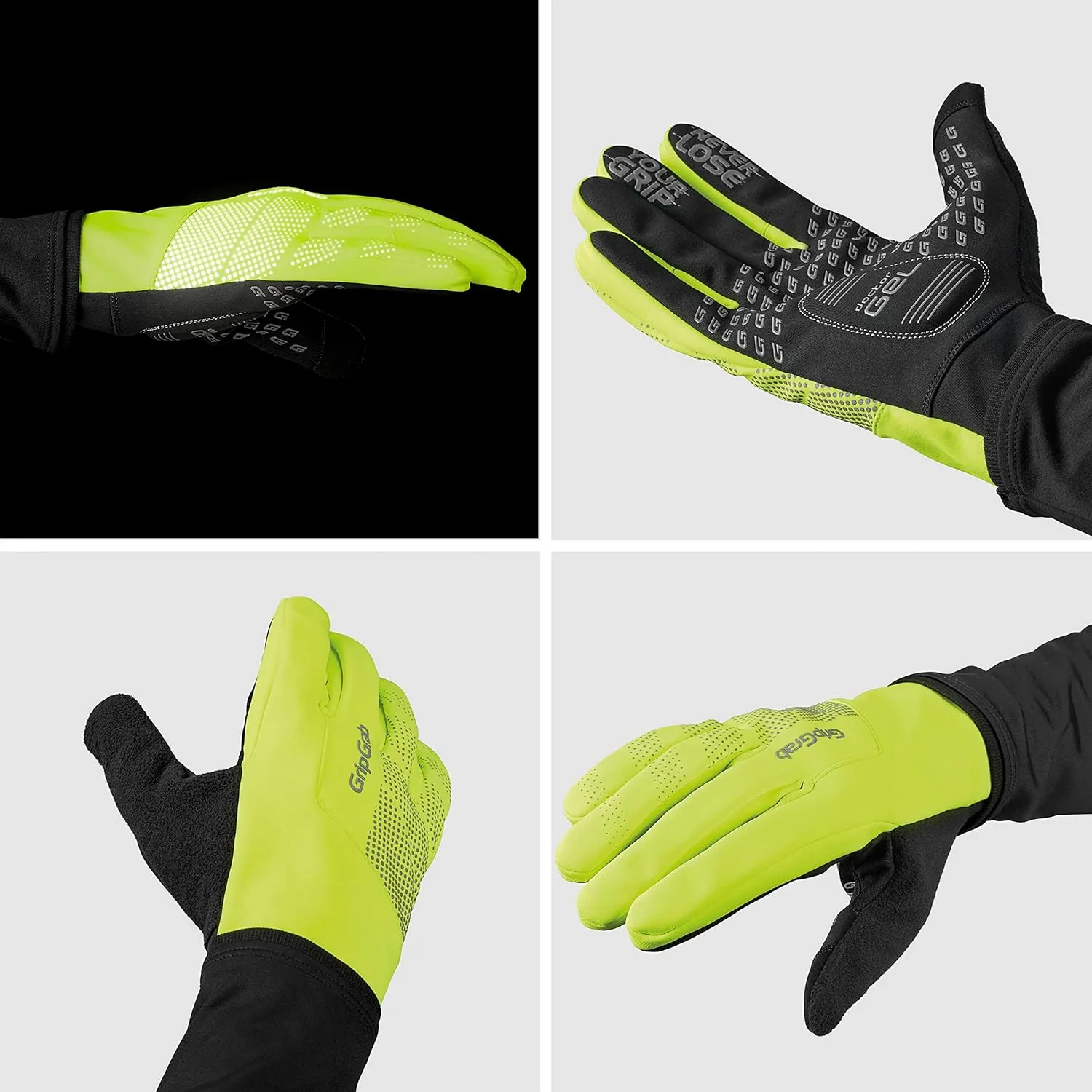 GripGrab Ride Windproof Spring Fall Gel Padded Bicycle Gloves Thermal Cycling Gloves Cold Weather Thin Winter Cycling Gloves