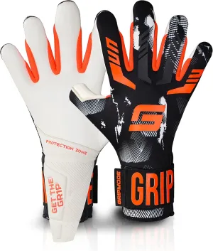 GRIPMODE Gravity Hybrid Goalkeeper Gloves Adult and Child with Griptec® Latex Lining I Suitable in All Weather I Football Goal Protection for Children, Teenagers & Adults I Size 7-11