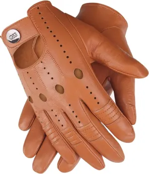 GSG Men Geniune Leather Gloves Sheepskin Black Driving Cycling Touchscreen Motorcycle Unlined Gloves
