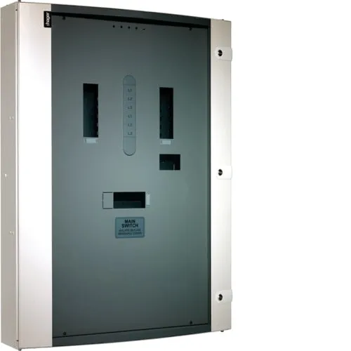 Hager JN212BG 250A Incoming 125A Outgoing 12 Way Outgoers Glazed Door CE