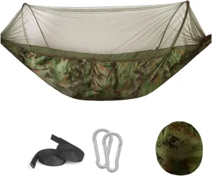 Hammock Camping Equipment Shelters Outdoor Garden Swings Furniture Survival Travel Garden Furniture Sets Hanging Hammock Mosquito Net Camping Essentials(Camouflage)