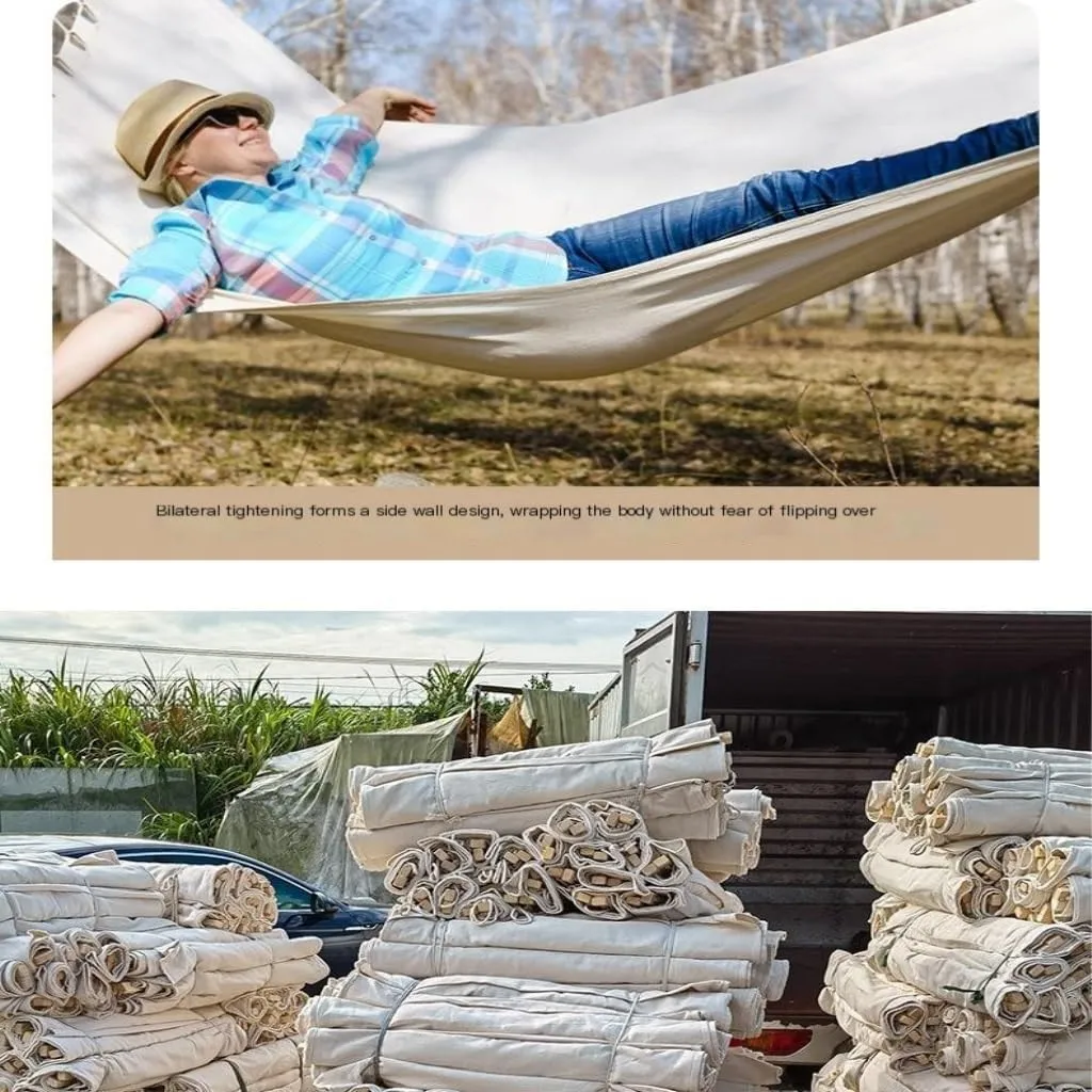 Hammock Hammock Outdoor Single Double Anti-Rollover Portable Camping Outdoor Detachable and Washable Hanging Chair Hammocks for Outside(B)