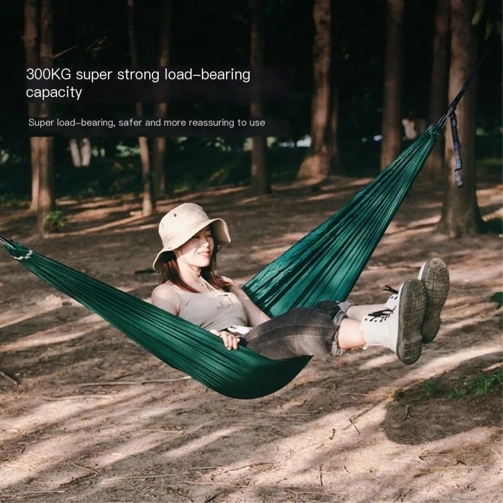 Hammock Muche Outdoor Camping Anti-Rollover Hammock Adult Outdoor Swing Ultra-Light Portable Double Hanging Chair Hammocks for Outside(D)