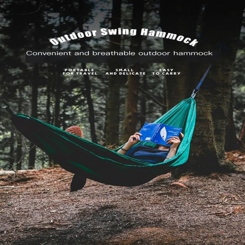 Hammock Muche Outdoor Camping Anti-Rollover Hammock Adult Outdoor Swing Ultra-Light Portable Double Hanging Chair Hammocks for Outside(D)