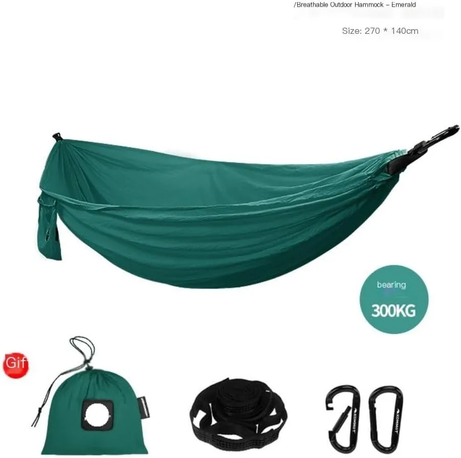 Hammock Muche Outdoor Camping Anti-Rollover Hammock Adult Outdoor Swing Ultra-Light Portable Double Hanging Chair Hammocks for Outside(D)