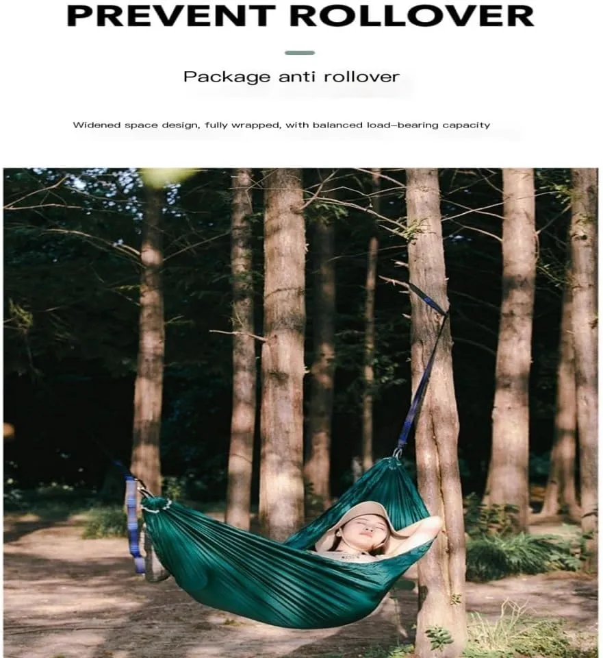Hammock Muche Outdoor Camping Anti-Rollover Hammock Adult Outdoor Swing Ultra-Light Portable Double Hanging Chair Hammocks for Outside(D)