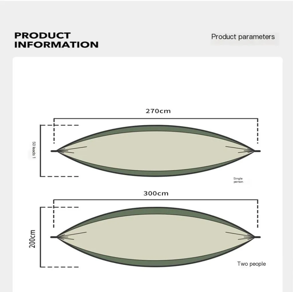 Hammock Muche Outdoor Camping Anti-Rollover Hammock Adult Outdoor Swing Ultra-Light Portable Double Hanging Chair Hammocks for Outside(D)