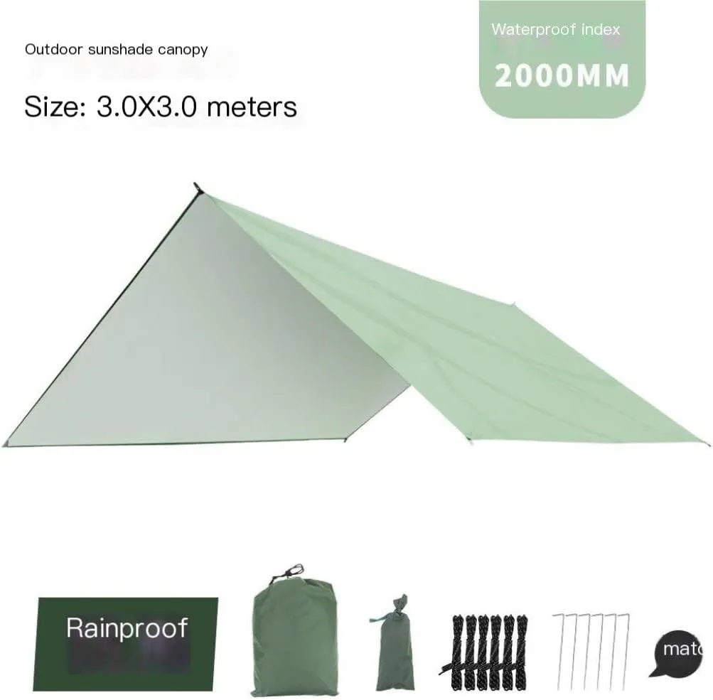 Hammock Outdoor Mosquito Net Hammock Anti-Mosquito Canopy Tent Set Waterproof Portable Sunshade Camping Outdoor Hammocks for Outside(Yellow,Large)