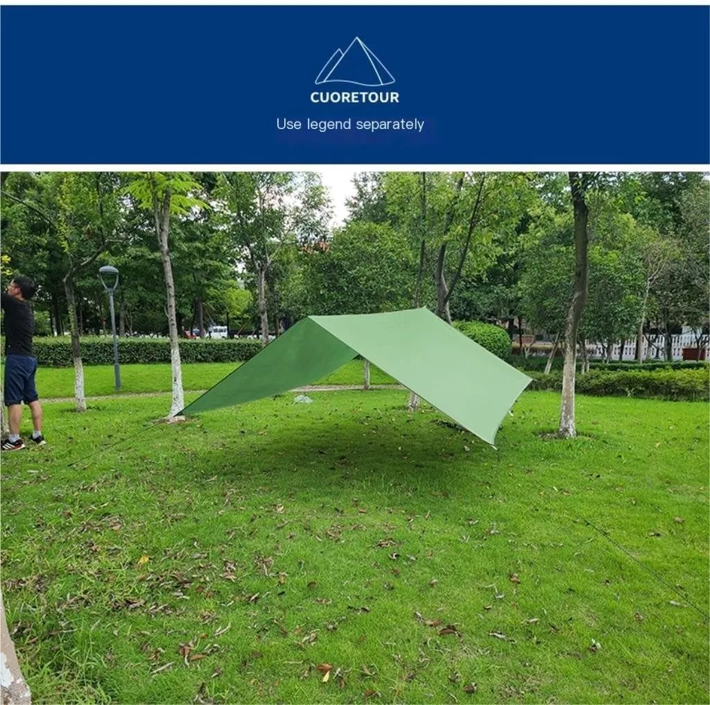 Hammock Outdoor Mosquito Net Hammock Anti-Mosquito Canopy Tent Set Waterproof Portable Sunshade Camping Outdoor Hammocks for Outside(Yellow,Large)