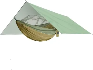 Hammock Outdoor Mosquito Net Hammock Anti-Mosquito Canopy Tent Set Waterproof Portable Sunshade Camping Outdoor Hammocks for Outside(Yellow,Large)