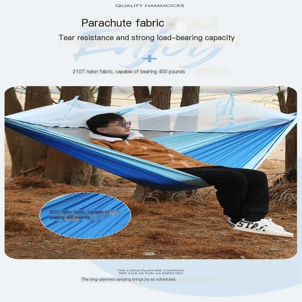 Hammock Outdoor Portable Camping Single Double Mosquito Net Hammock Anti-Mosquito Camping Mesh Mosquito Net Hammock Hammocks for Outside(A)