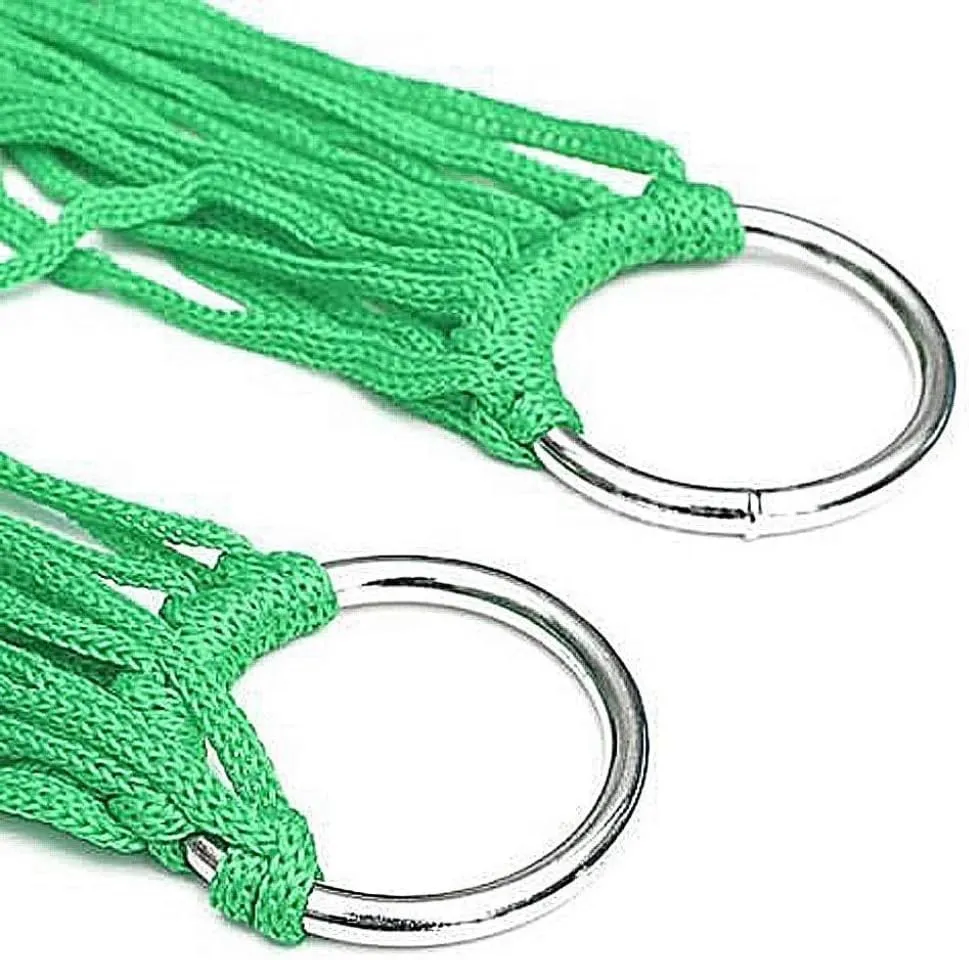 Hammock Outdoor Supplies 9-Strand Nylon Rope Hammock Portable Camping Leisure Mesh Hammock Swing Rope Hammock Hammocks for Outside