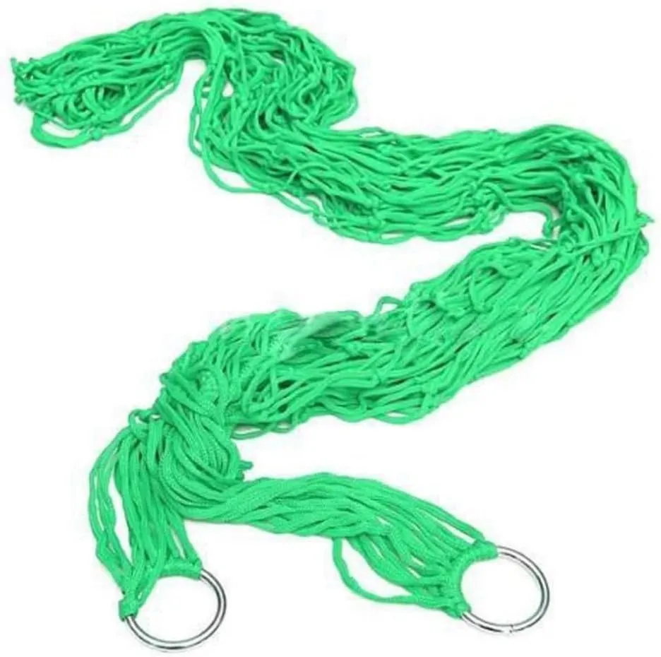 Hammock Outdoor Supplies 9-Strand Nylon Rope Hammock Portable Camping Leisure Mesh Hammock Swing Rope Hammock Hammocks for Outside