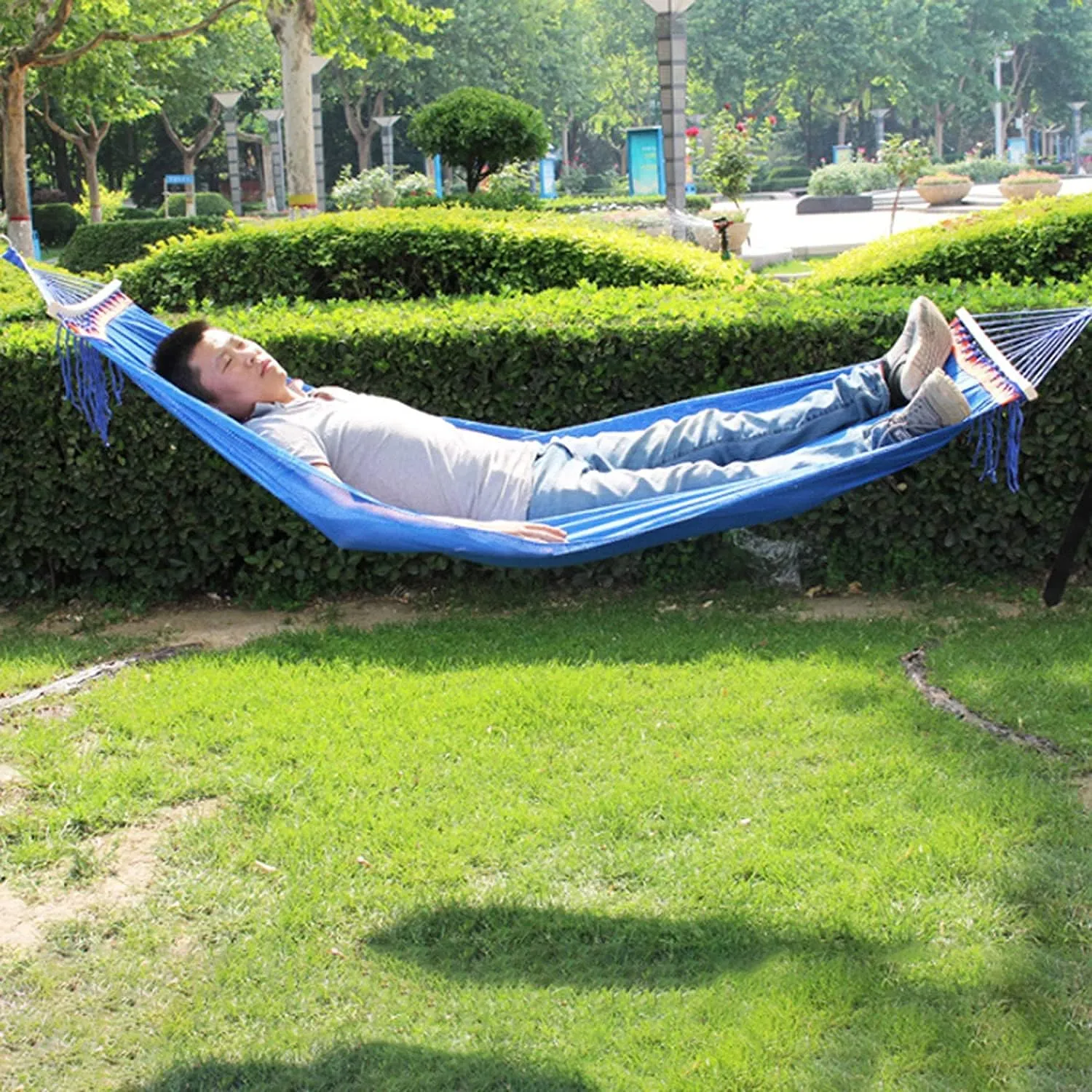 Hammocks for Outside Hanging Camping Hammock Breathable Casual Mesh Lightweight Nylon Camping for Indoor Outdoor Travel Hiking Beach Hammock Camping