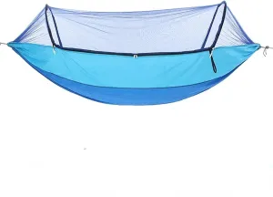 Hammocks Hammock Portable Camping Hammock with Mosquito Net Double & Single Hammock Nylon Hammock for Outdoor Indoor Patio Hiking Beach Outdoor Hammock